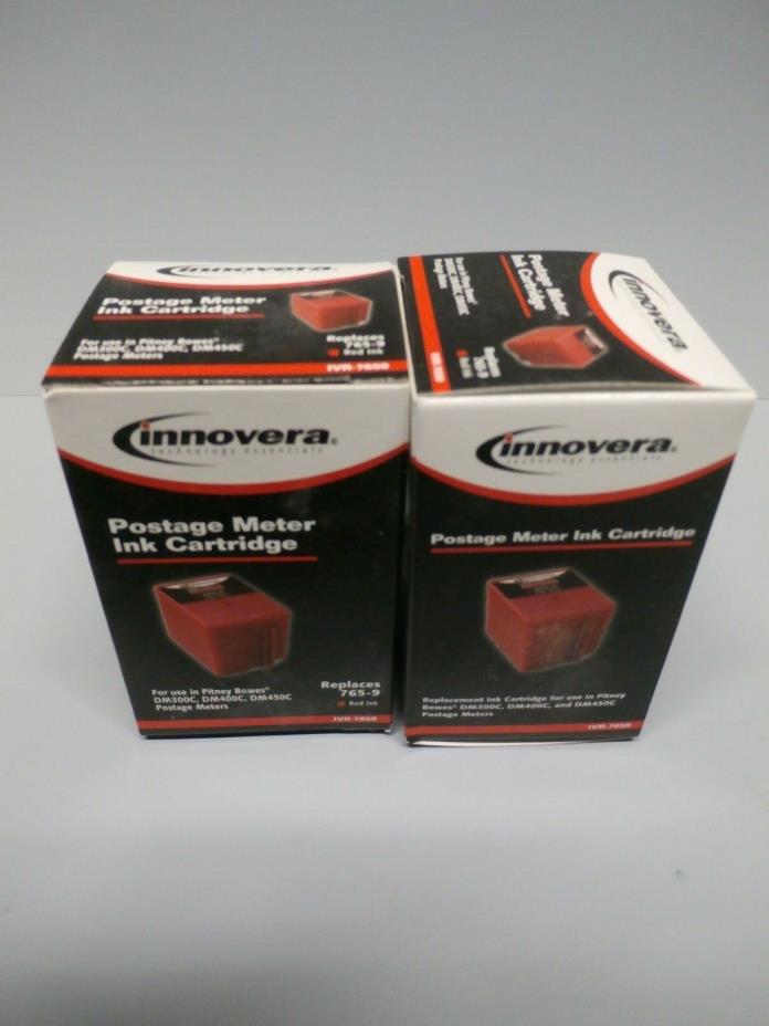 2Pack Pitney Bowes 765-9 Compatible Red Ink Cartridge DM300C, DM400C, DM450C