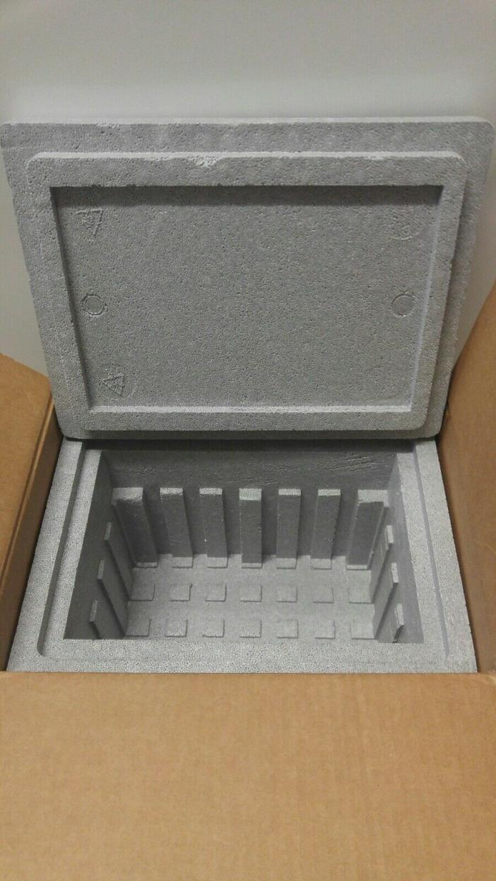 Styrofoam Insulated Shipping Cooler Box 14.5