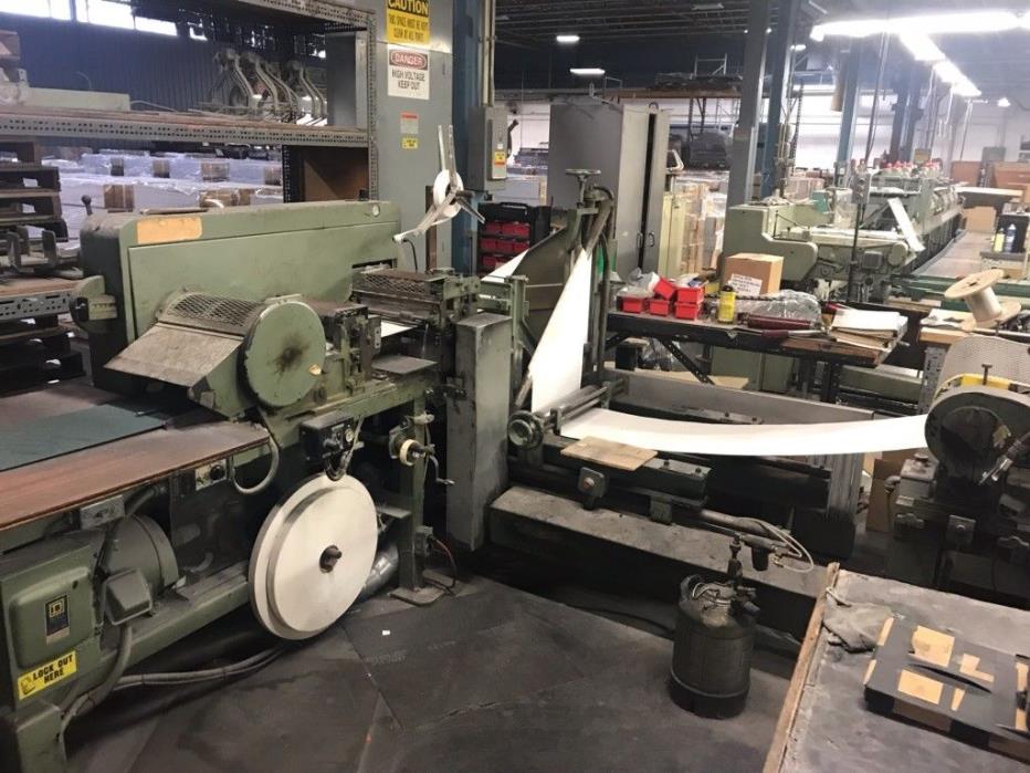 Norwood end leaf machine w/cylinders(like Brackett)