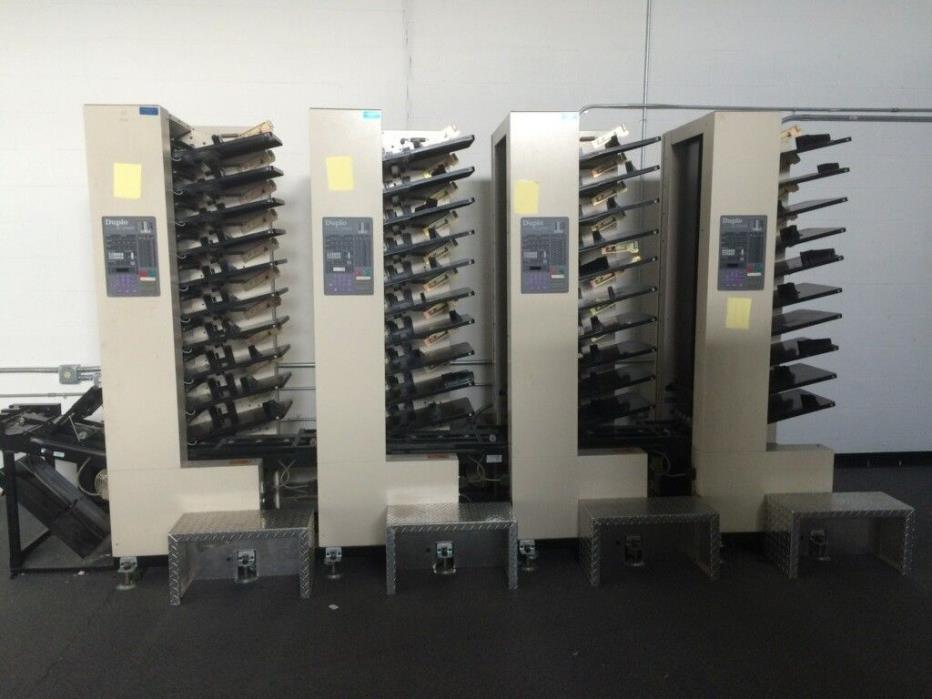 Duplo DC 10000S Air Suction Collators,6 Towers Work, 2 Not Working use for parts