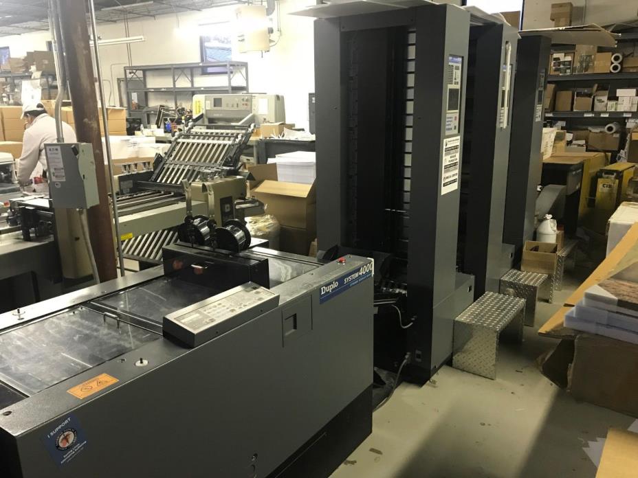 Duplo 4000 collator/bookletmaker with 3 Towers and stacker