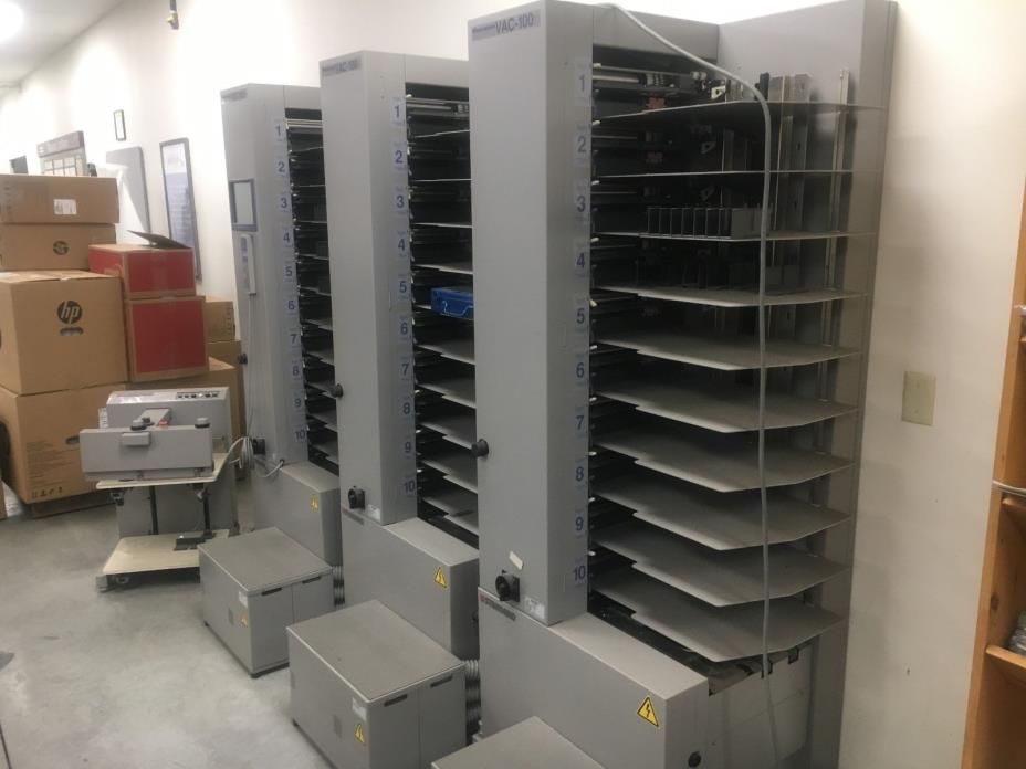 Horizon Air-Suction Collator VAC-100m 3 towers & Stacker receiving tray ST-20.