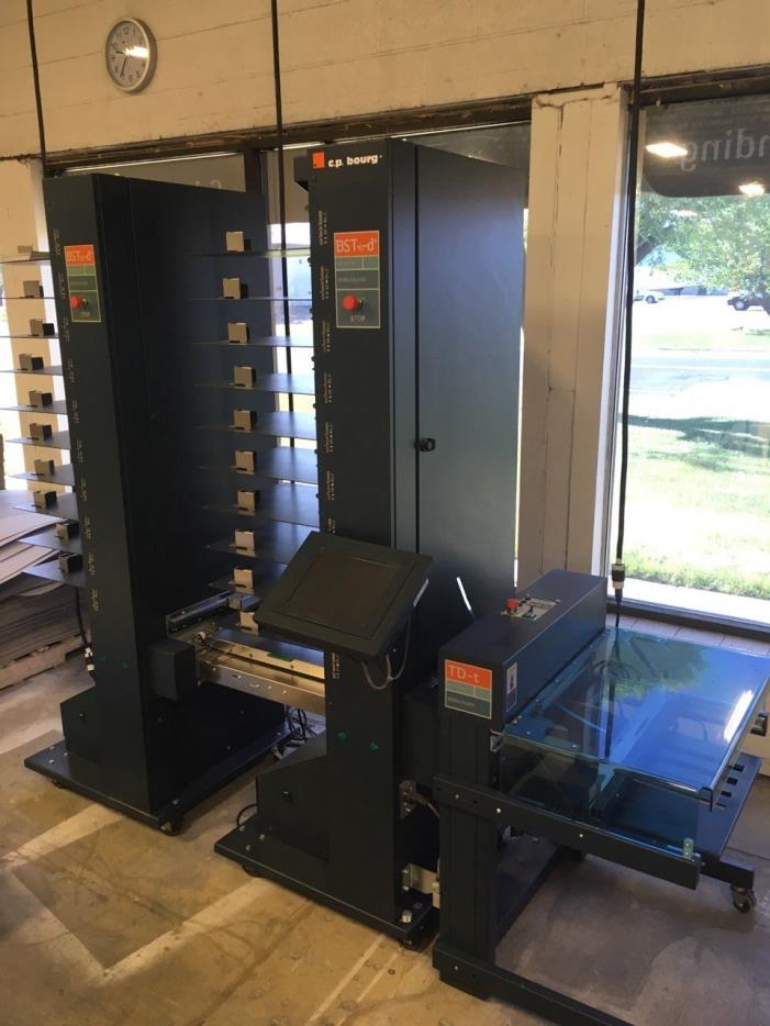 Bourg BST 10-d+, 20 Pocket Collator with Bourg TD-T Receding Stacker