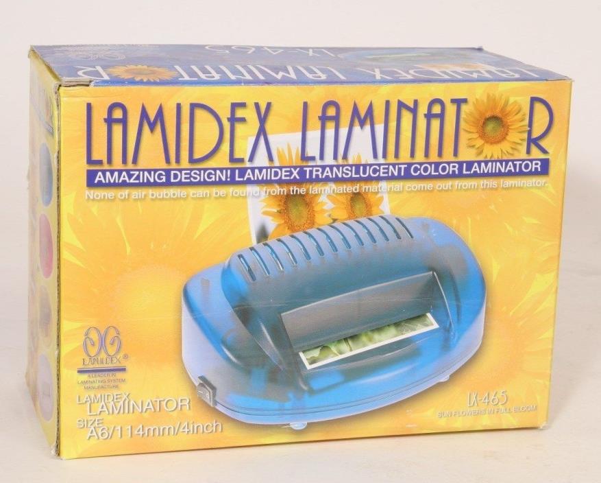 LAMIDEX LAMINATOR LX-465 Brand New Quiet and Quick FREE SHIPPING Tangerine Color
