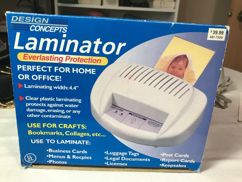 DESIGN CONCEPTS LAMINATORMODEL DC-4H  WITH INSTRUCTIONS AND SUPPLIES