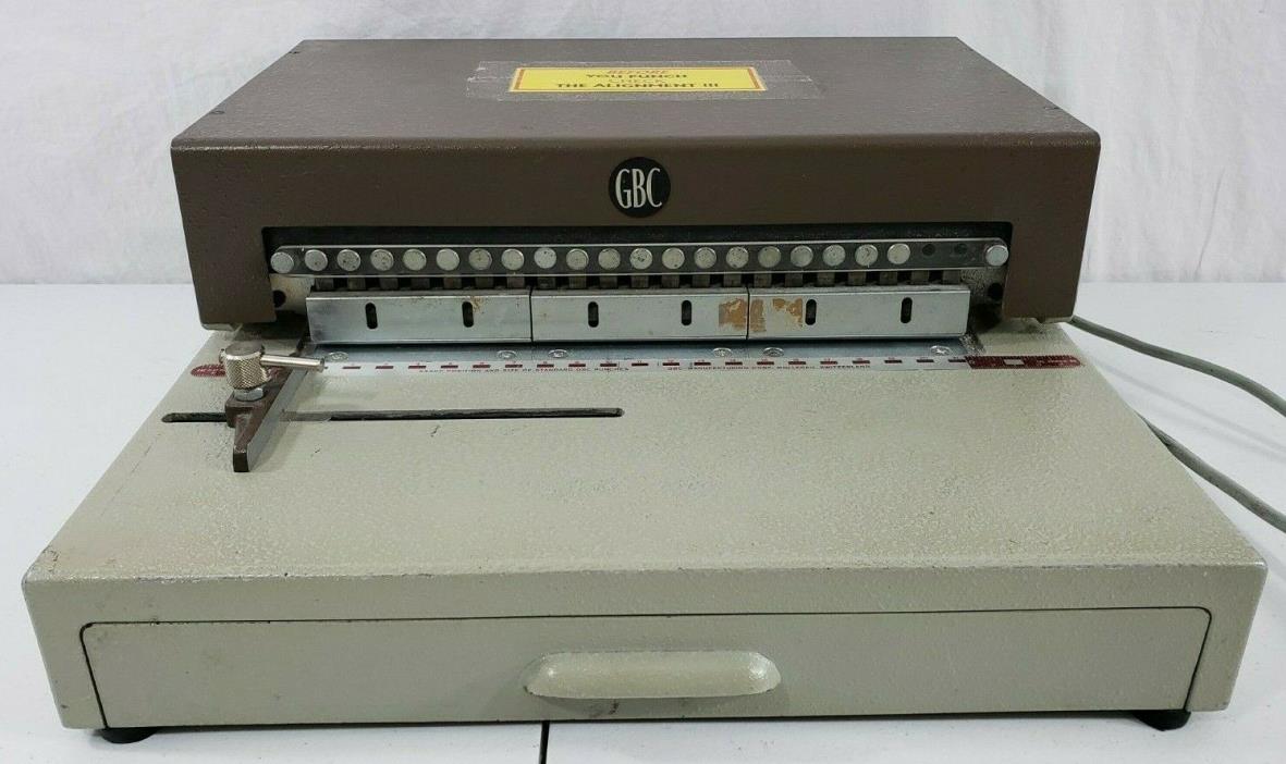 GBC 180 PM Comb Hole Punch General Binding Corporation w/ Foot Petal WORKS GREAT