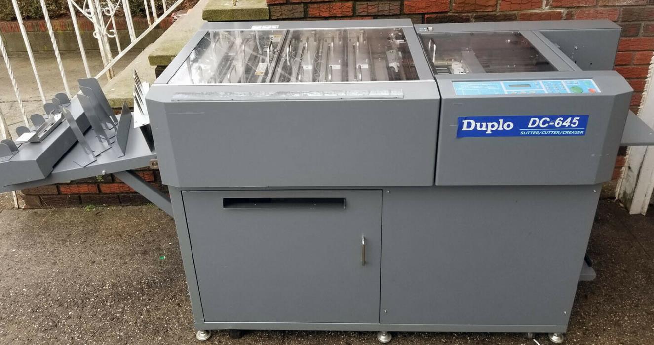 Duplo DC-645  slitter, cutter, creaser. Total pages 418.6k,  Very Nice and Clean
