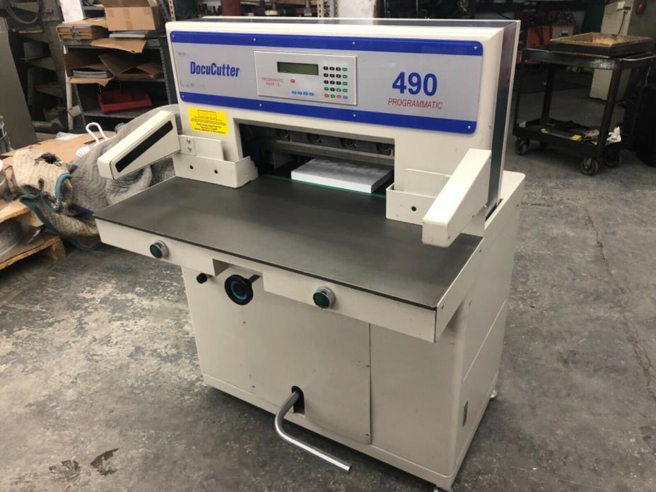 Duplo DocuCutter 490 Pro Hydraulic Paper Cutter Shear Hydraulic Refurbished 19”
