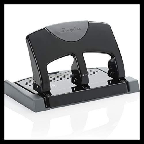 3 Hole Punch Puncher Smarttouch 45 Sheet Capacity Low F Black/Gray Pack Of 1