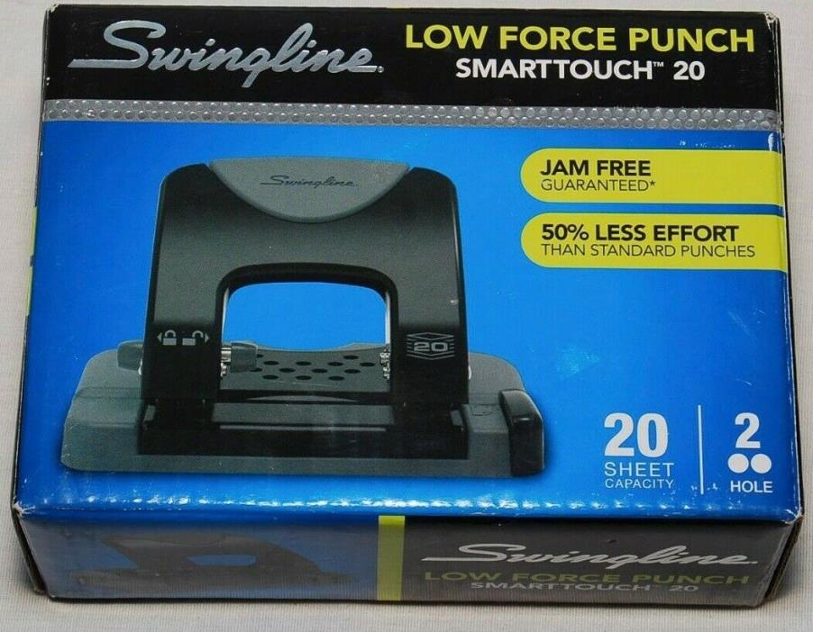 Swingline Low Force Hole Punch SmartTouch 20 Page Jam Free 50% Less Effort