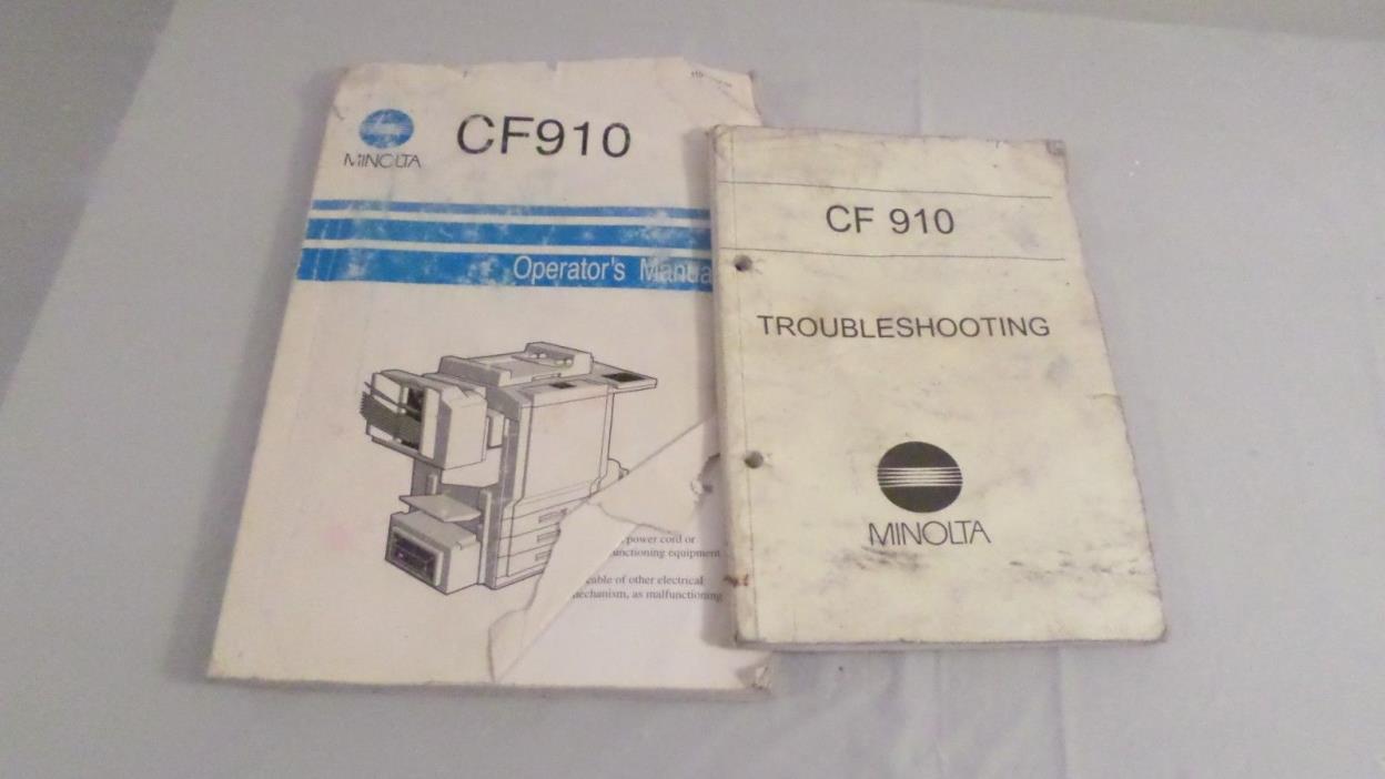 2 Vintage Minolta CF910 Troubleshooting & Operators Manuals