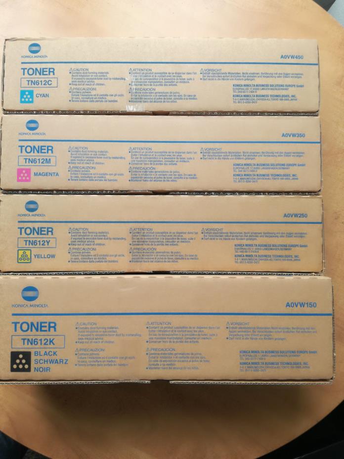 Genuine Konica Minolta TN612 CMYK Toner Set for C6501 C5501 C6500 C5500