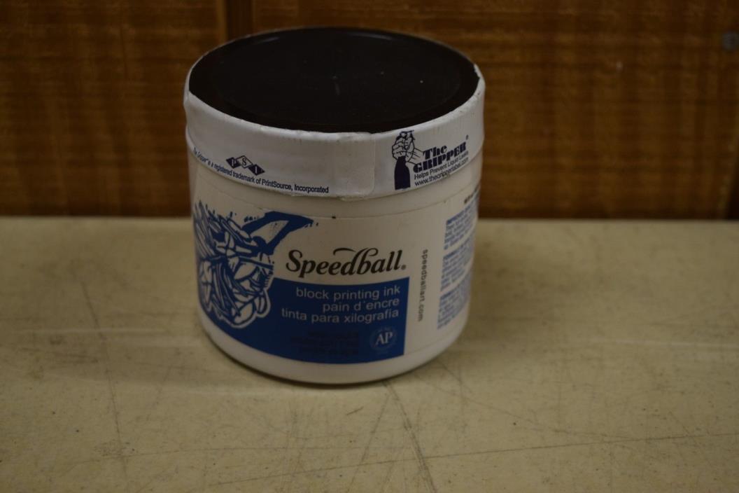 Speedball Water Soluable Block Printing Ink White 3703 16 ounce