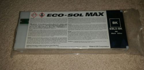 Roland ECO-SOL MAX ESL3-BK  220cc Black NEW
