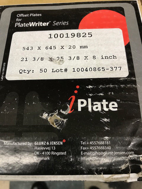 iPlate Glunz & Jensen Printing Plates 21.375 x 25.375