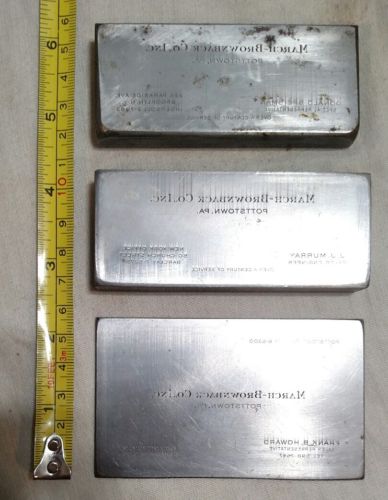 March Brownback Stove Co Company Pottstown PA business card steel print plates