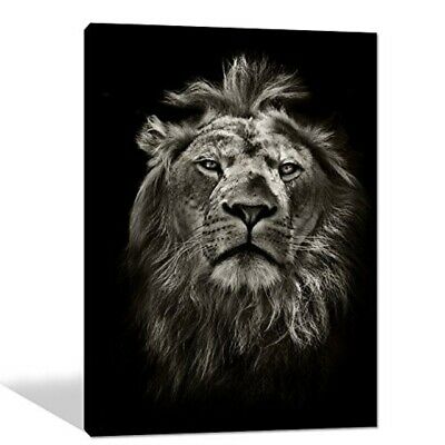 Yatsen Bridge Global Artwork Printed Posters and Prints Black White Animal Lion