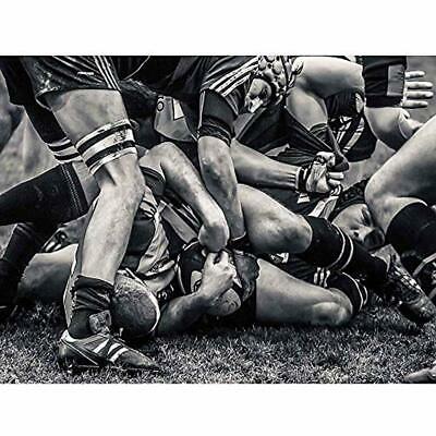 Photo Sport Rugby Football Close Up Scrum Players Ball Game Unframed Wall Art