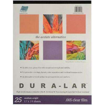 P05DC1114 Clear .005 Dura-Lar Film, 11-Inch By 14-Inch, 25 Sheets Arts, Crafts 