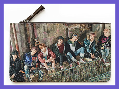 Kpop Fashion Pencil Case Pouch Coin Bag Starry Sky W Lomo Cards Bts H Medium