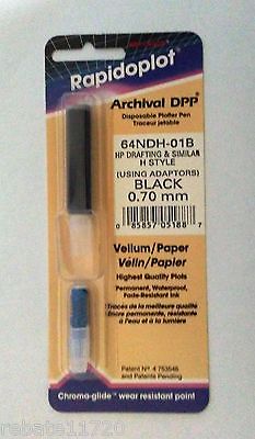 Rapidoplot Archival DPP  64NDH-01B Black 0.70mm HP Drafting H Style