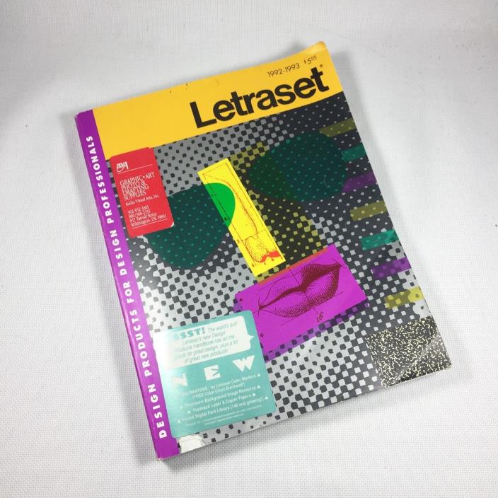 LETRASET - 1992 / 1993 Graphic Art Design Catalog - Fonts Type Pantone