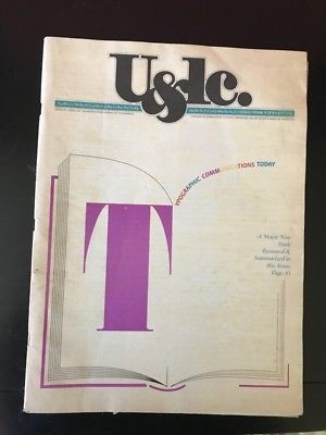 Out of Print U&LC Typography Graphic Design Magazine Winter 1989, vol 16, #1
