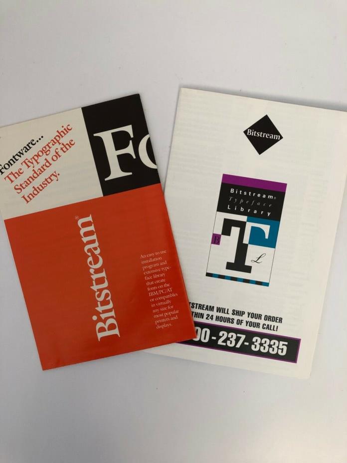 Two Bitstream type specimen posters • font offerings 1988 and 1992