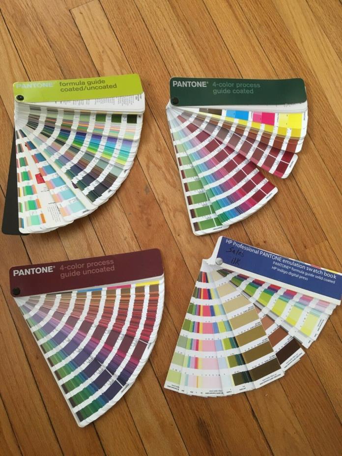 Pantone Color Guide, 4 Set, coated/ uncoated, 4-color process Slightly Used.