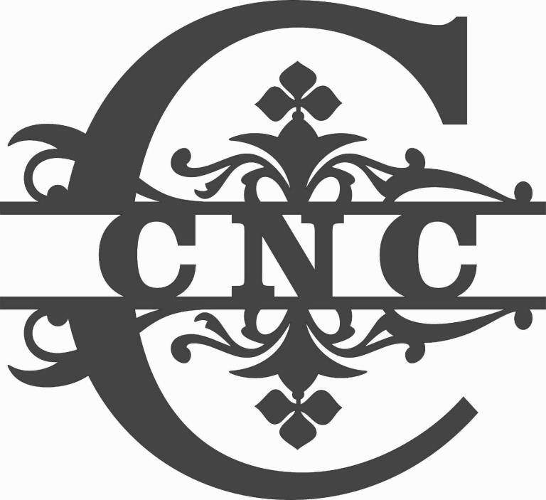 DXF CDR  EPS PNG of PLASMA LASER AND ROUTER Cut -CNC SPLIT  Monogram VECTOR