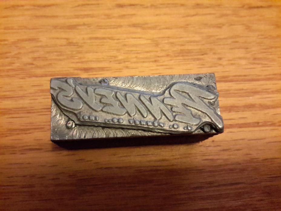 Vintage Printing Letterpress Printers Block Penny's Pennys