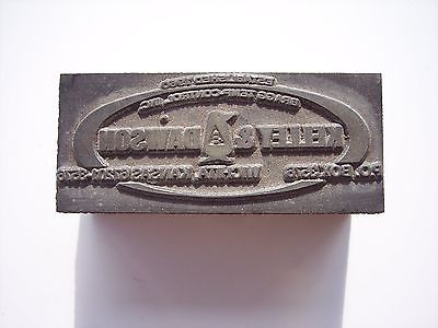 Vintage Advertising Kelly & Dawson Penguin Kansas Printers Letterpress Block