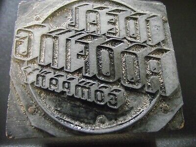 IDEAL ROOFING COMPANY ANTIQUE  WOOD LETTER PRESS PRINT BLOCK