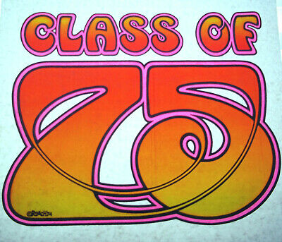 Class Of 75 Vintage 70's Roach T-Shirt transfer Iron on