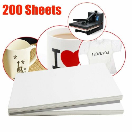 200Pcs A4 Sublimation Heat Transfer T-Shirt Paper For /Light Fabric EK