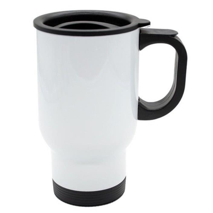 Blank Sublimation White 14 oz Stainless Steel Travel Mug