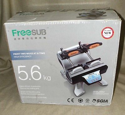 NEW Freesub Automatic Double Mug Heat Press ST-210 Sublimation Transfer Printing