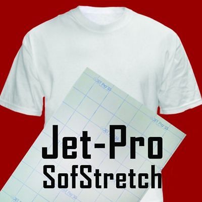 JET-PRO SofStretch inkjet Heat Transfer Paper 8.5x11 --- 75 SHEETS - FREE SHIP