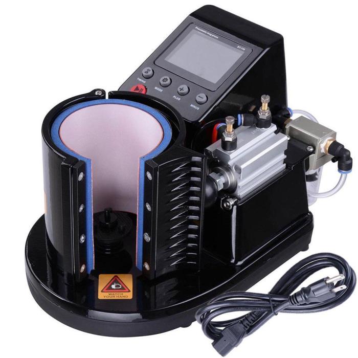 110V Auto Pneumatic 11OZ Mug Sublimation Heat Press Machine + 3 FREE 11 OZ MUGS!