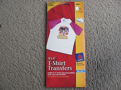 Avery 4384 Light T-shirt Transfers for Inkjet Printers 4 x 6