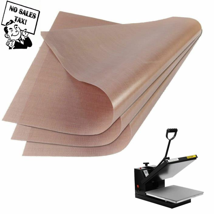 3 Pack Teflon Sheet 16x20 Heat Press Transfer Art Craft Supply Sewing Tool Add
