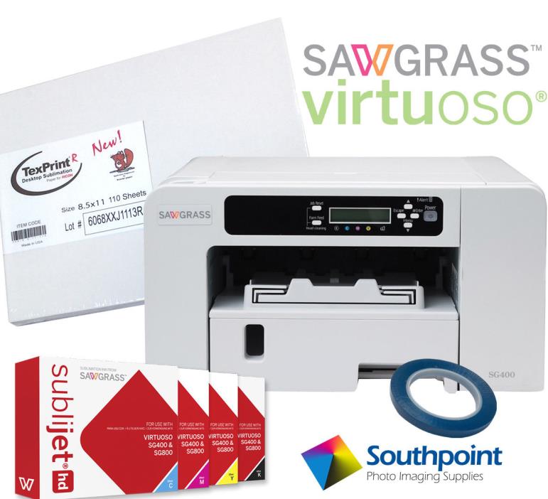 Sawgrass Virtuoso SG400 HD Sublimation System with Free Blanks & Transfer Paper