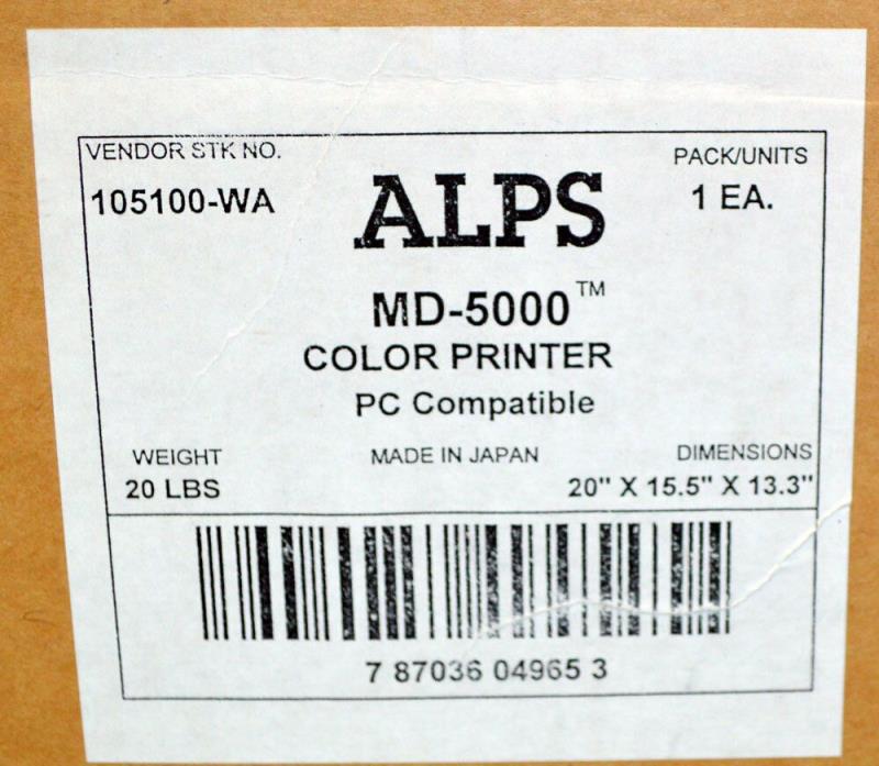 Alps MD 5000 Thermal Dye Sub Upgrade USB Printer Refurbished by ALPS