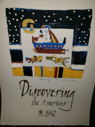 Discovering the America 1992  David Bulter  print