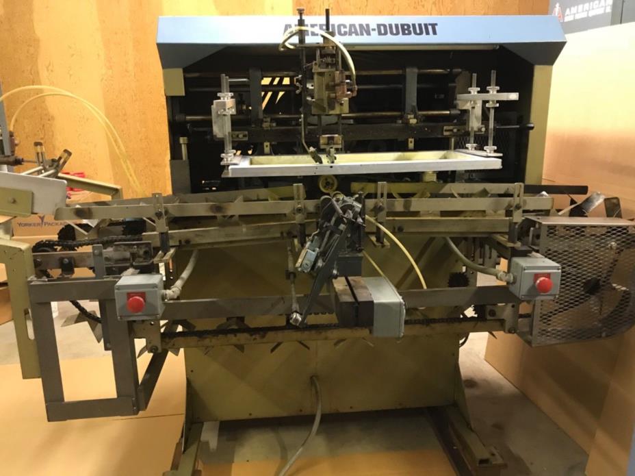 American-Dubuit 150 Automatic Printing Machine.  1 color screen printing machine