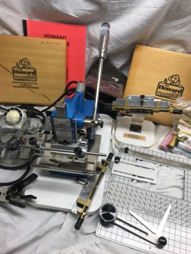 Howard Personalizer Hot Foil Imprinting Machine w/ Fonts, Foil, & Attachments