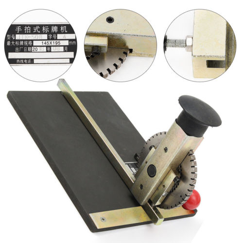NEW Manual Metal Stamping Pet Tag Embossing Machine Deboss Plate Printing Tool
