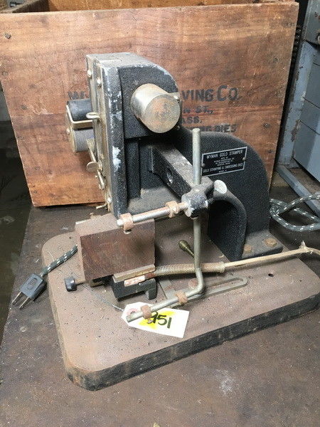 Vintage Wyman Hot Foil Gold Stamping Machine Model B With Original Case Box