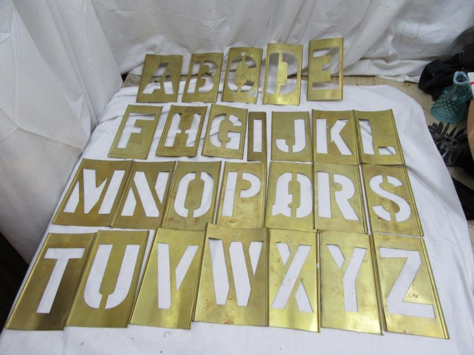 26 Antique Brass 4 inch Interlocking Letters A to Z