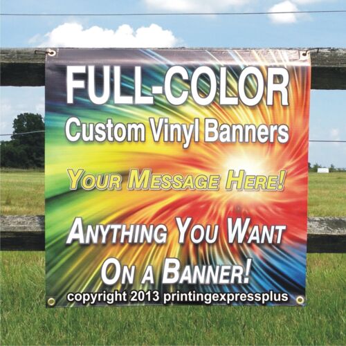 6' x 10' Custom Vinyl Banner 13oz Full Color - Free Design Included